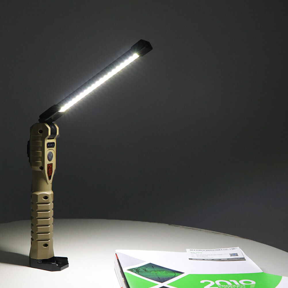 Portable LED Work Light Flashlight USB Magnet Handheld Folding Night Lamp