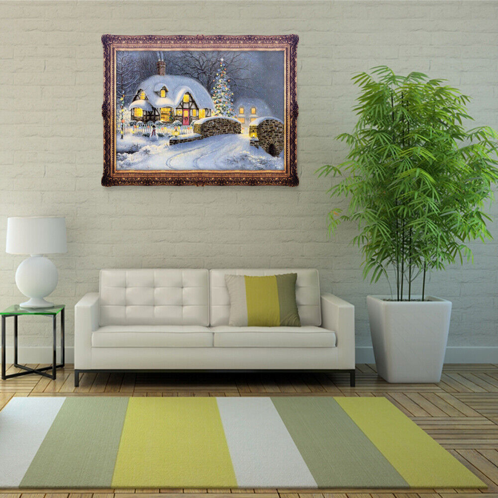 Christmas Night Snow 5D Diamond DIY Painting Craft Kit Home Wall  Decor