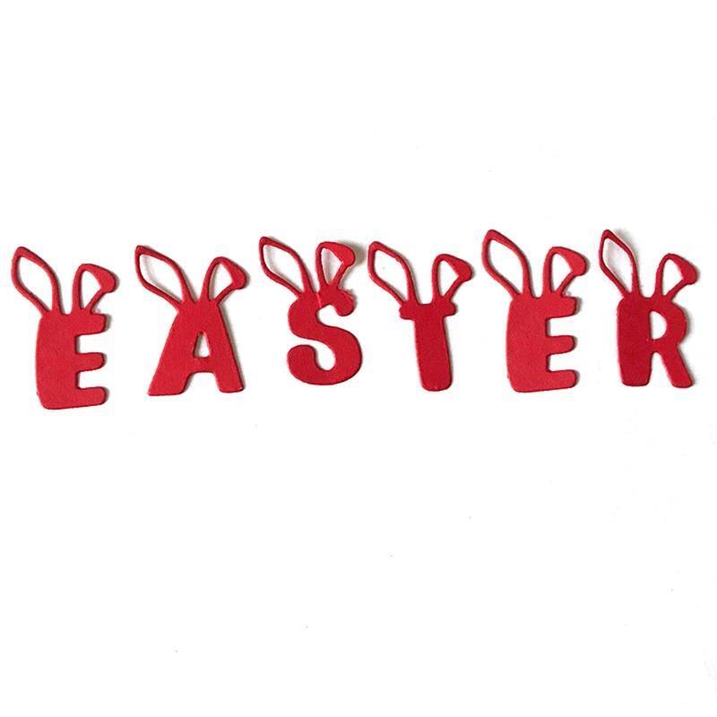 Easter Bunny Uppercase Letter Metal Cutting Dies Stencil Scrapbooking DIY Album
