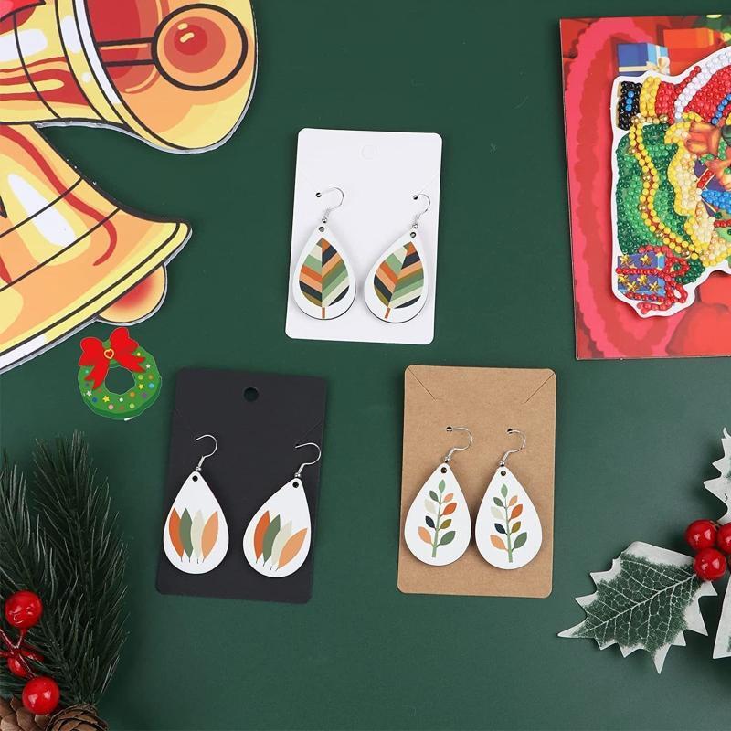 Blank MDF Sublimation Printing Earrings for Xmas Birthday Making DIY Craft 90x