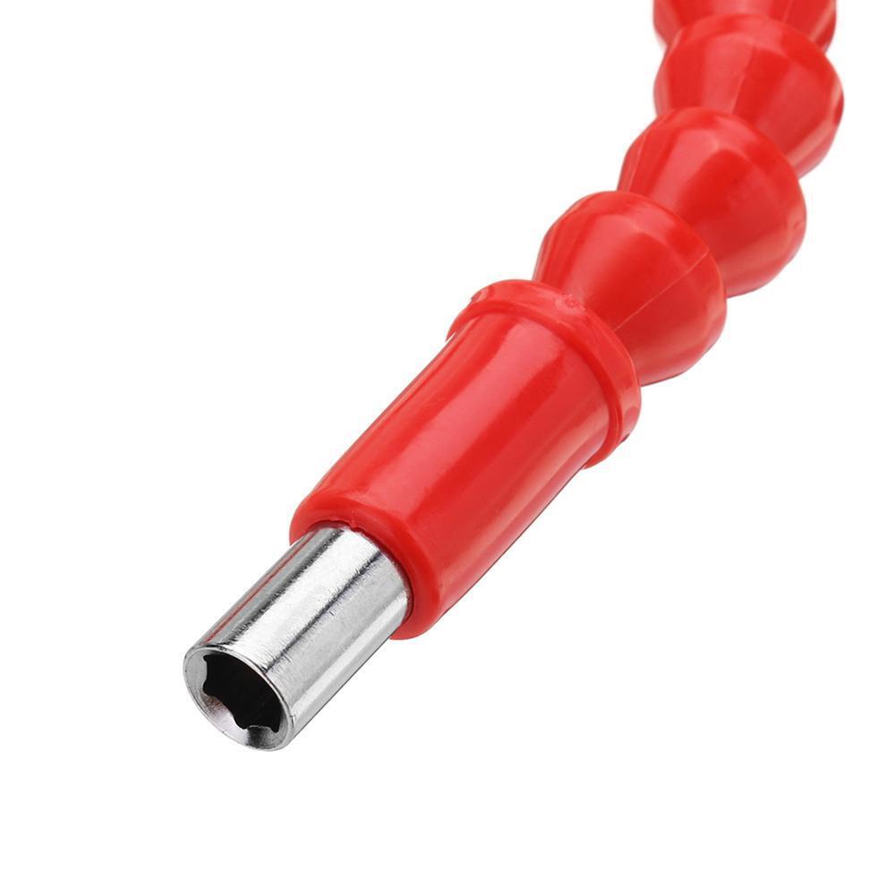 Flexible Shaft Electric Screwdriver Drill Bit Extension Rod (Red 295mm)