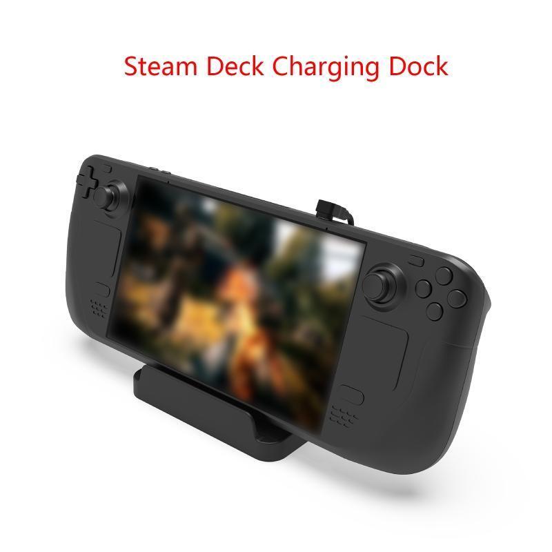 Game Console Stand Base Holder Bracket with Charging Cable for Steam Deck