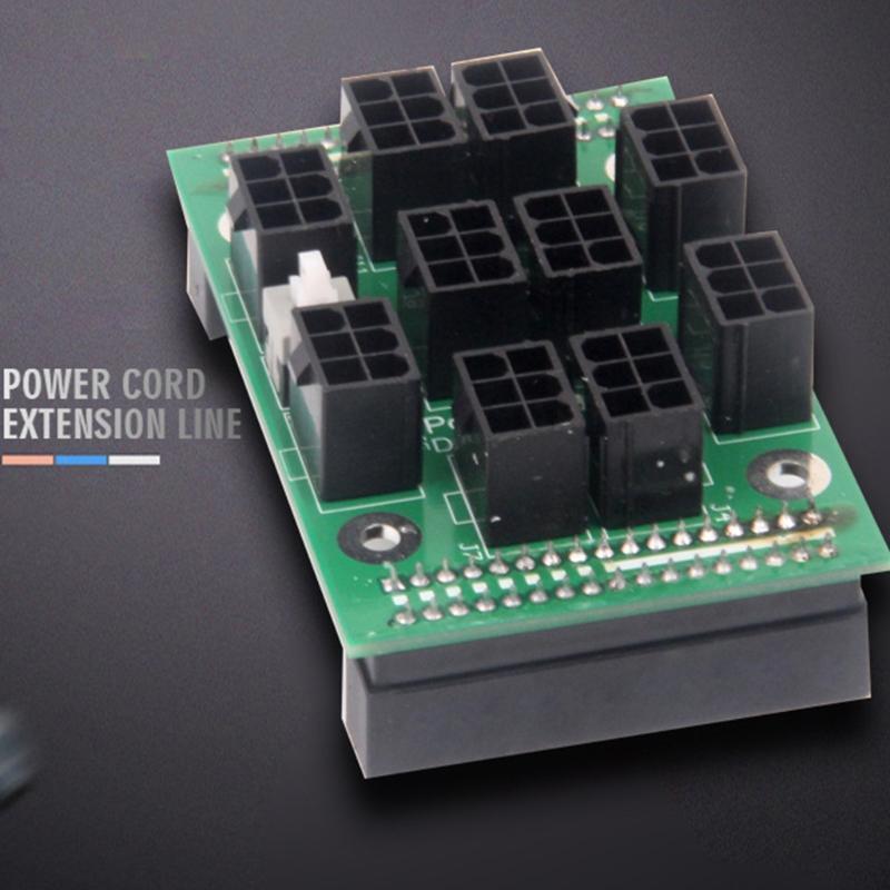 Server Power Supply Breakout Board 2 x PSU 10 x 6Pin Power Board for IBM X3650