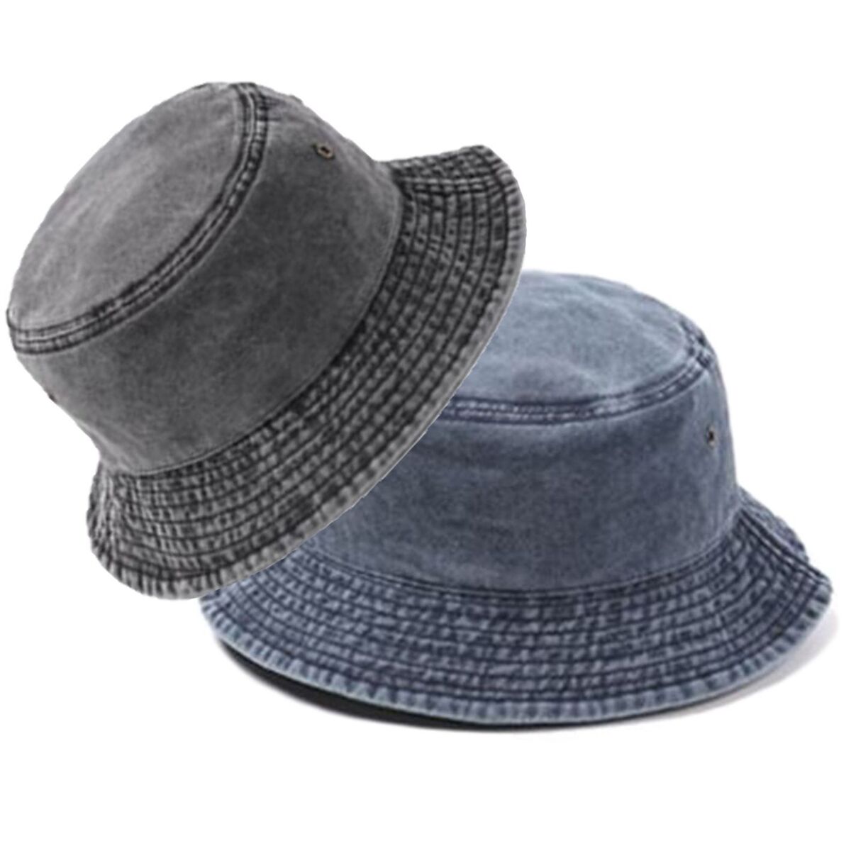 Sunscreen Women Men Foldable Fisherman Cap Denim Washed Bucket Hat Sun Hat