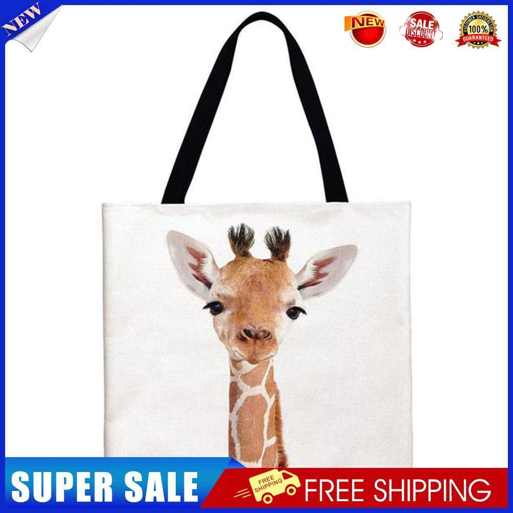 Fawn Printed Shoulder Shopping Bag Casual Large Tote Handbag (40*40cm)