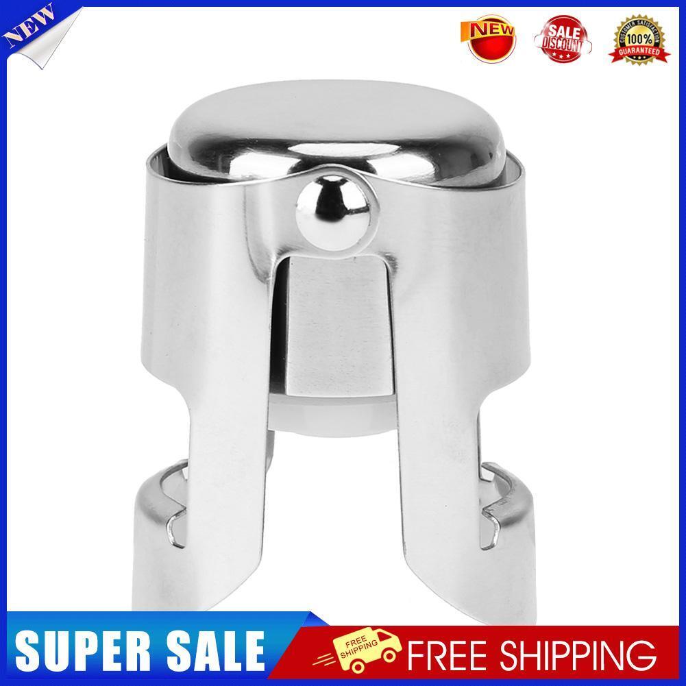 1pc Stainless Steel Silicone Champagne Sparkling Wine Bottle Stopper Sealer