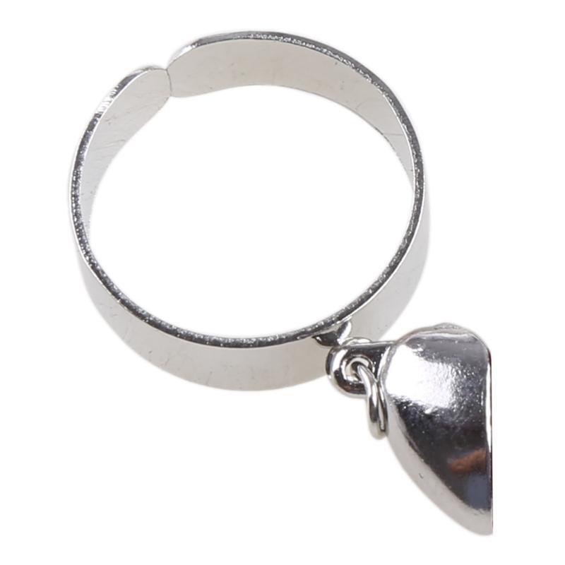 2 Pcs Hip-hop Punk Ins Nightclub Style Sweet and Cool Heart-to-heart Open Ring
