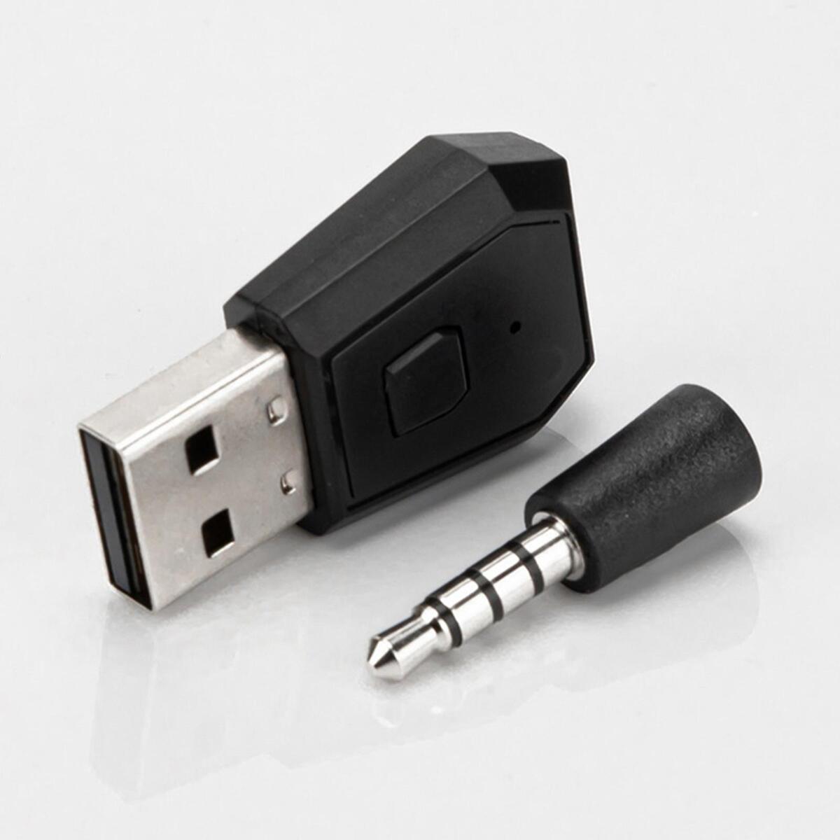 Portable 4.0 Headset USB Adapter Receiver Dongle 3.5mm USB Audio Converter for