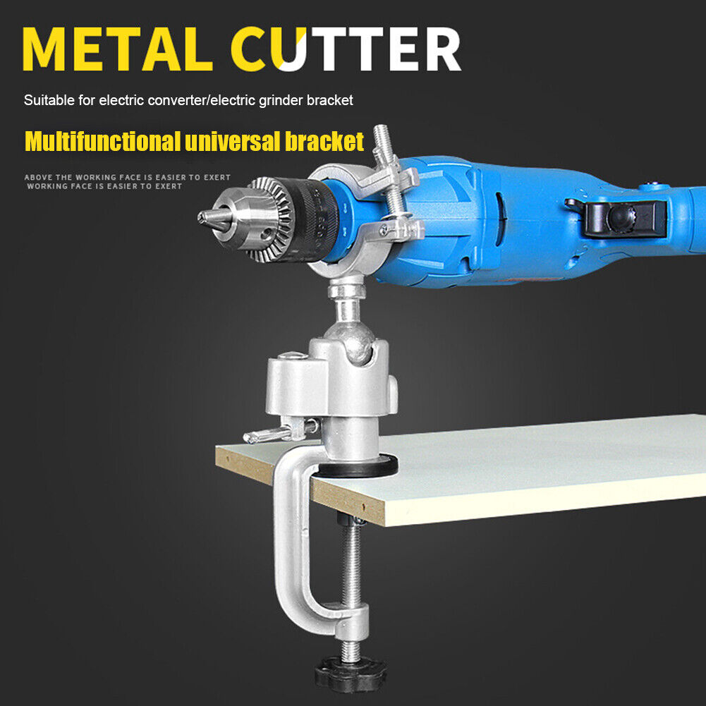 360 Rotating Clamp-on Table Bench Vise Electric Drill Stand Grinder Bracket