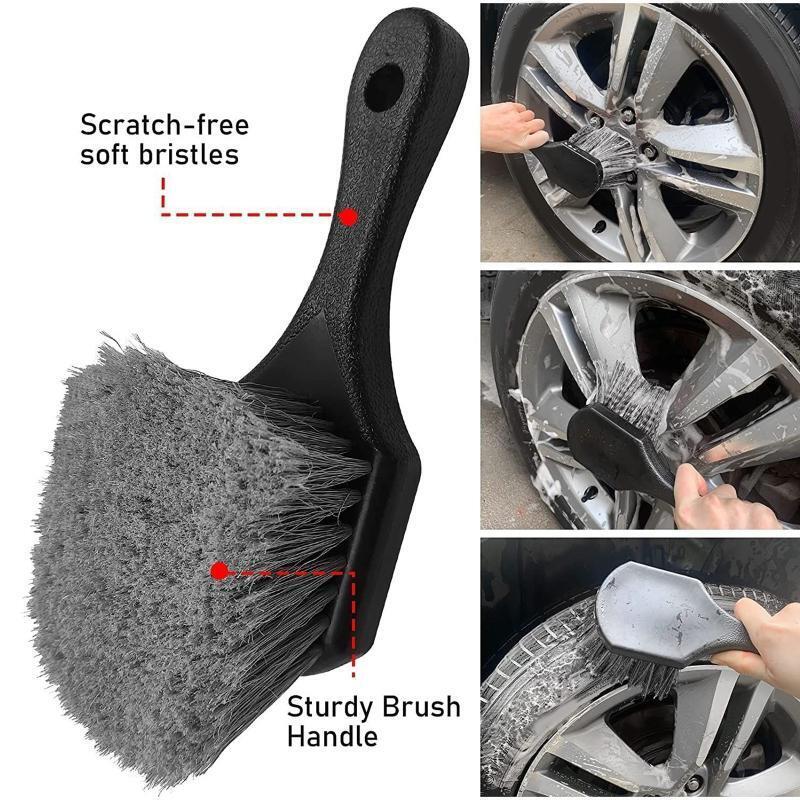 20Pcs Detailing Brush Set Car Cleaning Brushes Power Scrubber Drill Brush Kit