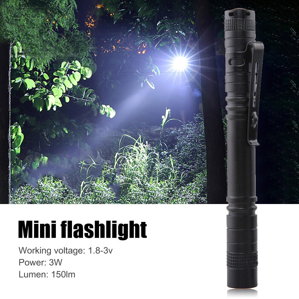 Mini Pen Light XPE R3 Torch Waterproof Clip Pocket Outdoor LED Flashlight