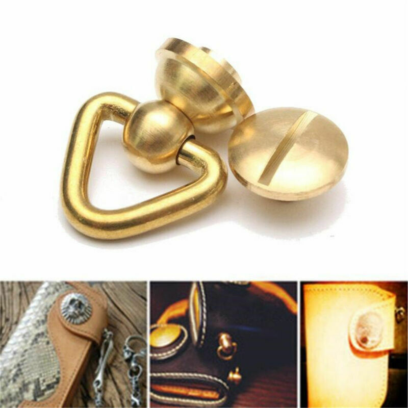 2PCS Brass Copper Connector Joint Buckle For Wallet Chain Key Safety Hardware
