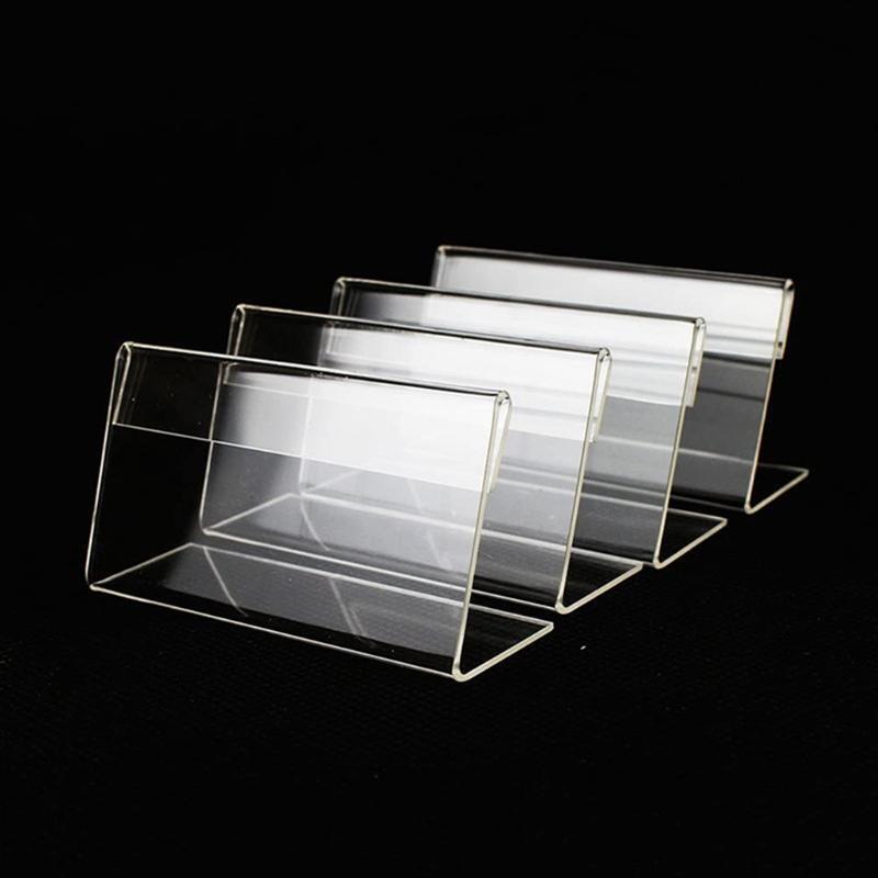 Pack of 20 Acrylic Display Stand Sign Holders Acrylic Stands for Stores Shops