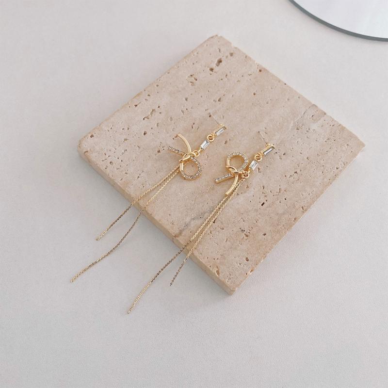 2 Pcs Long Tassel Dangle Drop Earrings Trendy Fashion Jewelry for Women Lady