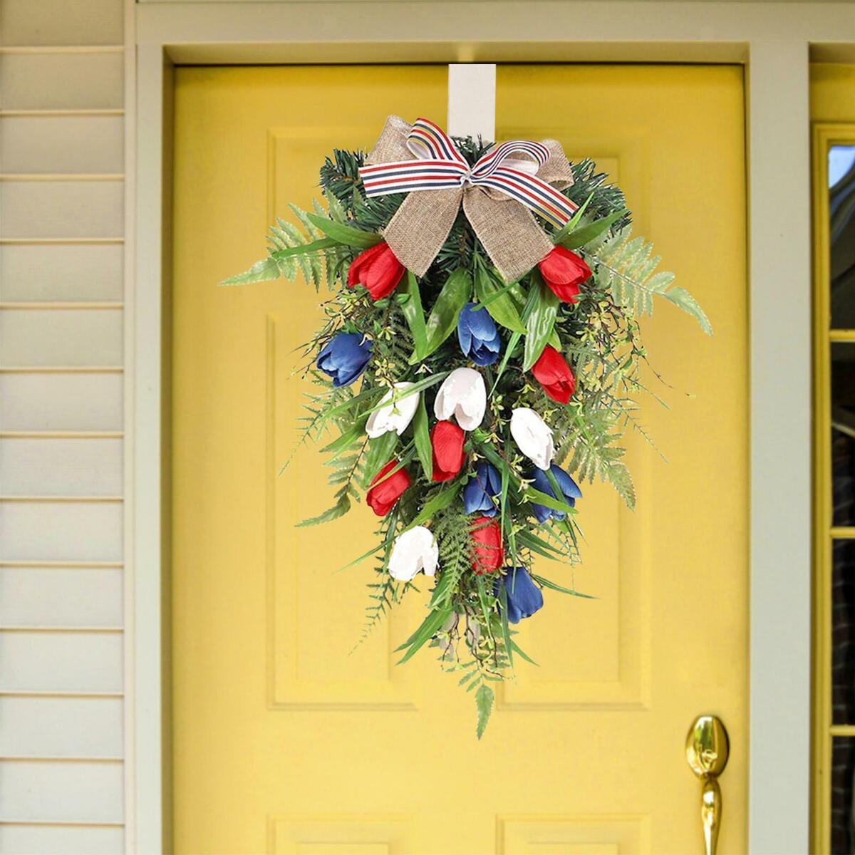 Wreath  Swag Decoration for Wedding July 4TH Patriotic Decoration