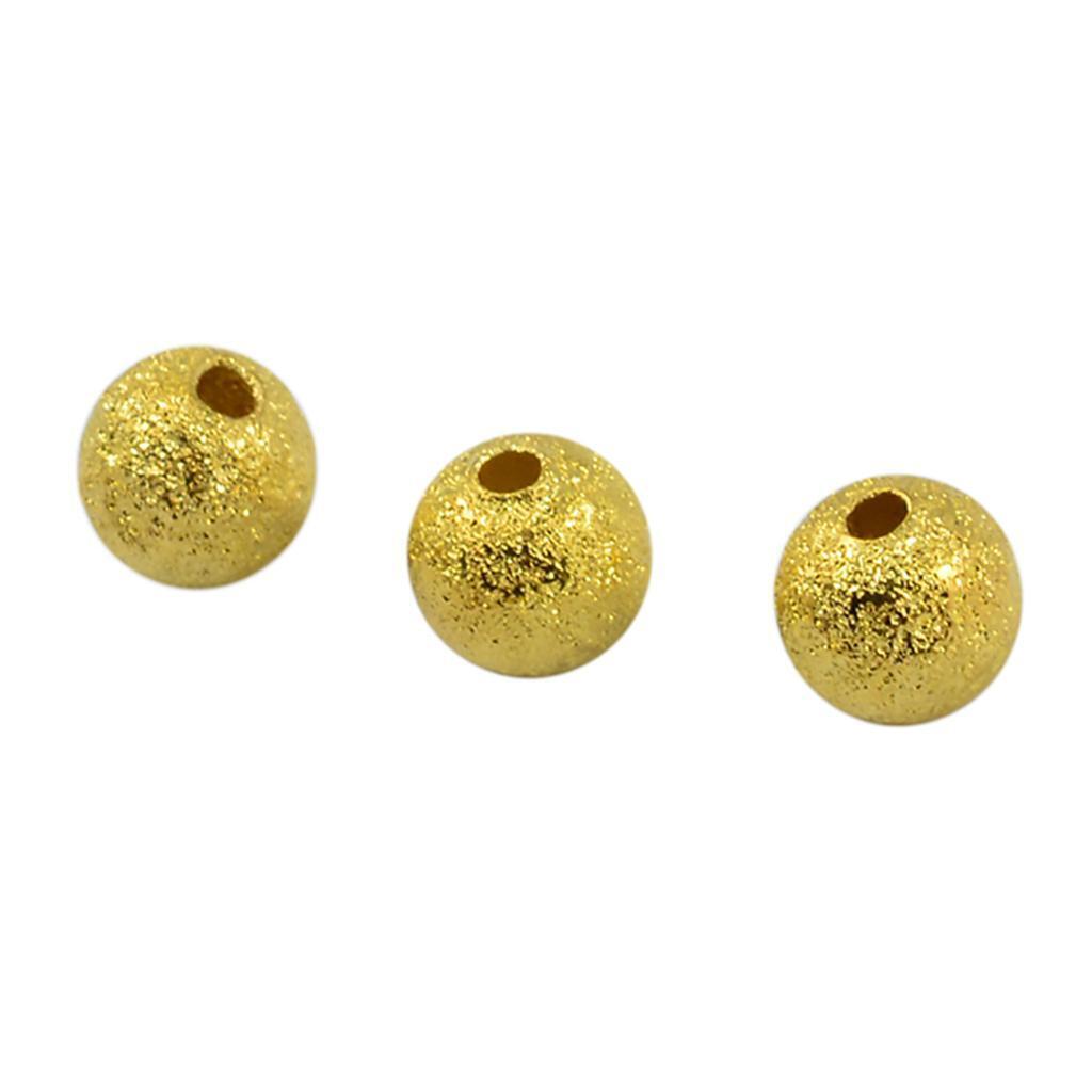 50 Pieces Brass Seamless Round Spacer Beads for Jewelry Making DIY Craft