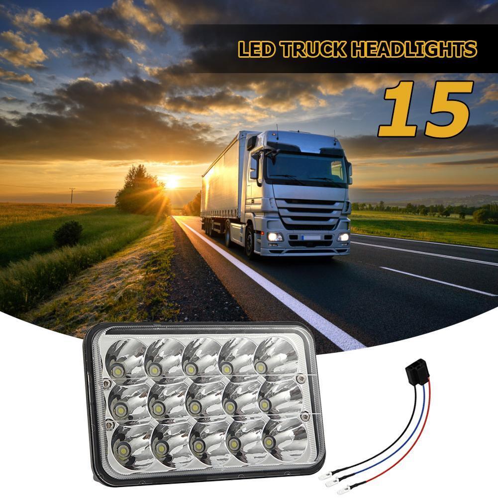150W 4X6 inch Truck LED Headlight DRL 15000LM 6000K Square Lamp for SUV