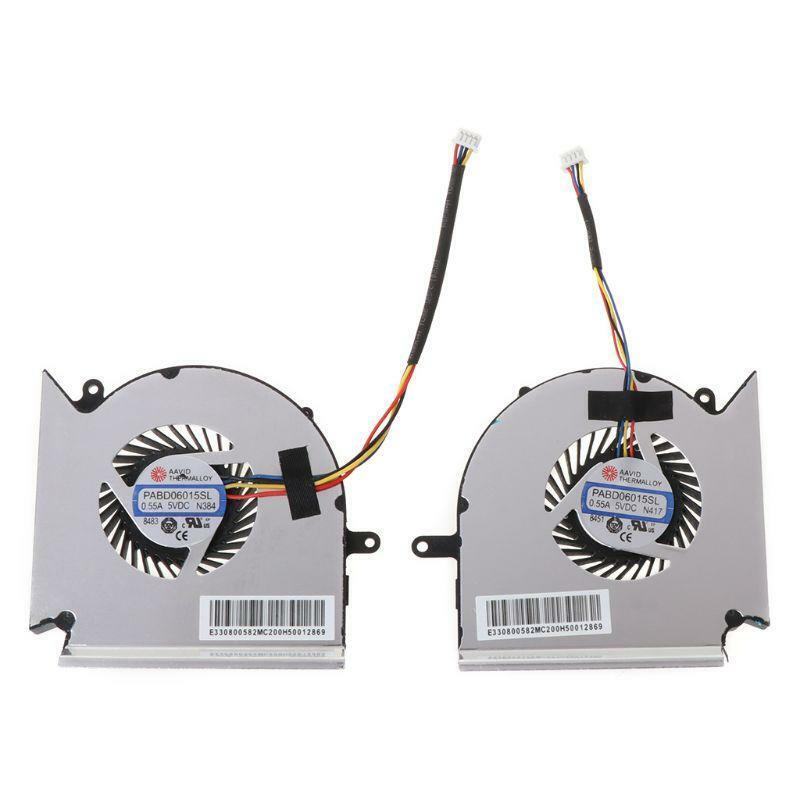 1Pair Laptop Cooling Fan Cooler Replacement for MSI GE63VR MS-16P1 GE73VR CPU