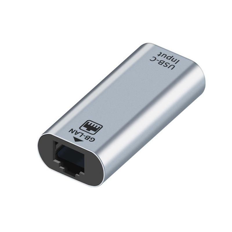 USB C Hub USB-C Type-C to 1000M Ethernet RJ45 Lan Adapter Free Drive Female Port