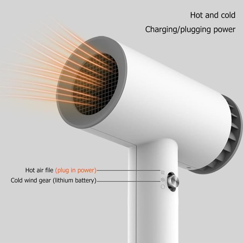 Cordless Rechargeable Hot and Cold Wind Hair Dryer Travel Wireless Blow Dryer