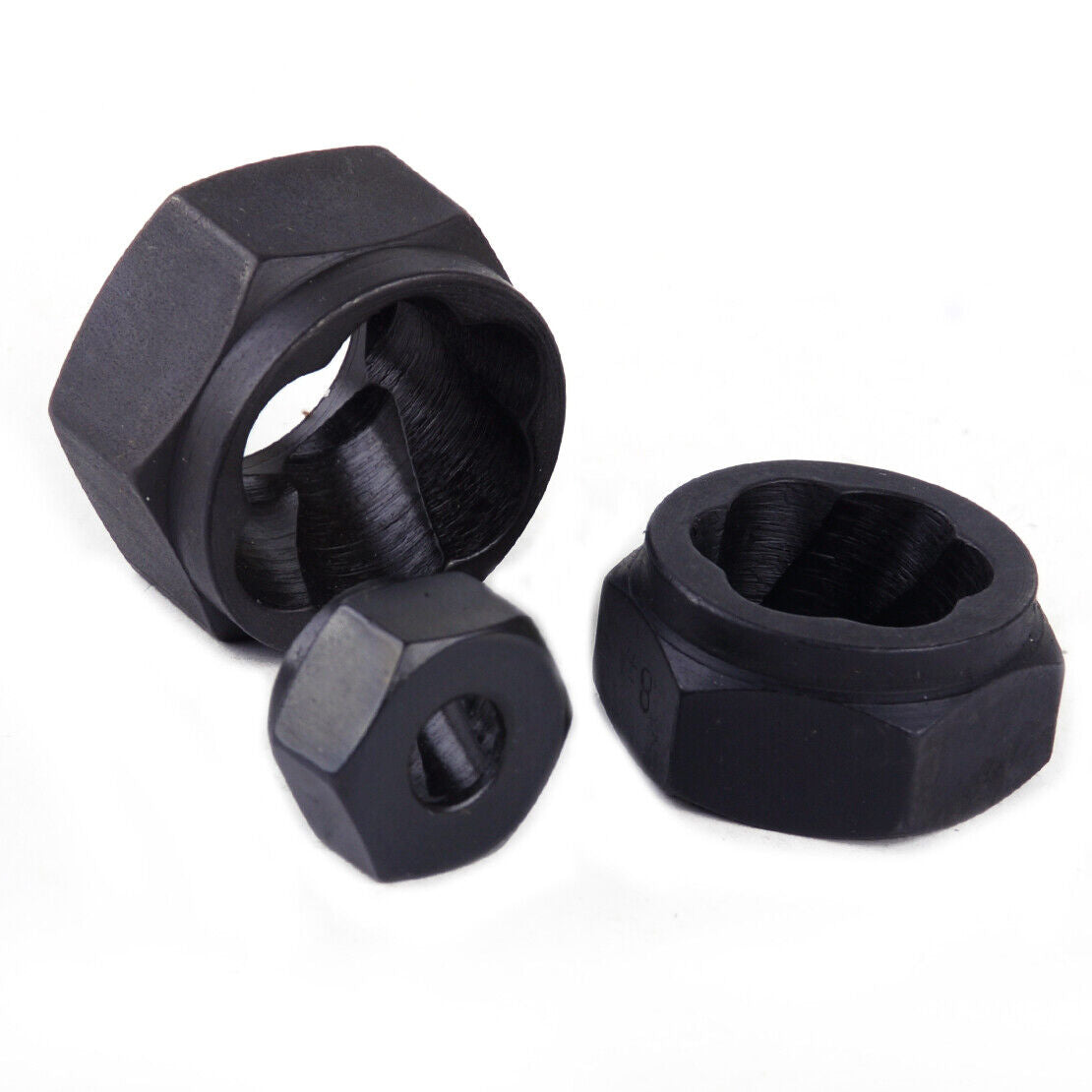 10pcs Black Short Cased Damaged Bolt Nut Screw Remover Extractor Removal Set Li