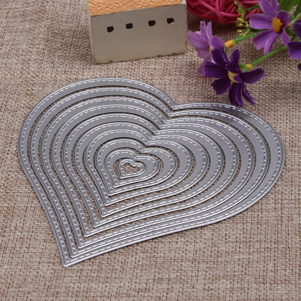 10X Heart Sewing thread Metal Die Cutting Dies For DIY Scrapbooking