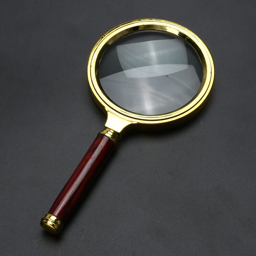 80mm Handheld 10X Magnifier Magnifying Glass Loupe for Reading Jewelry