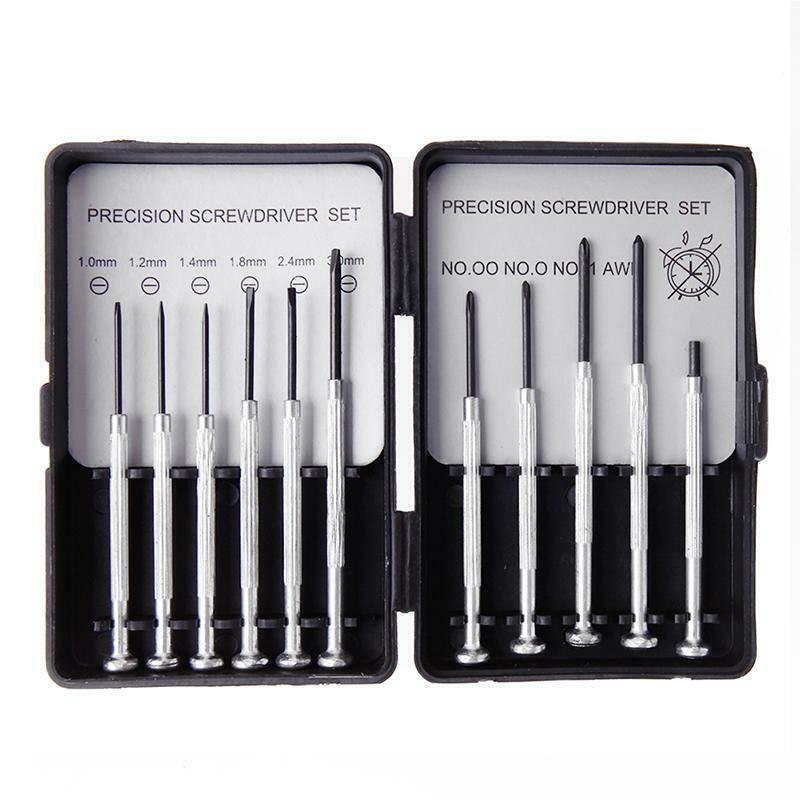 11PCS Precision Screwdriver Set Mini Bijoutiers Montres Lunettes Réparations Kit