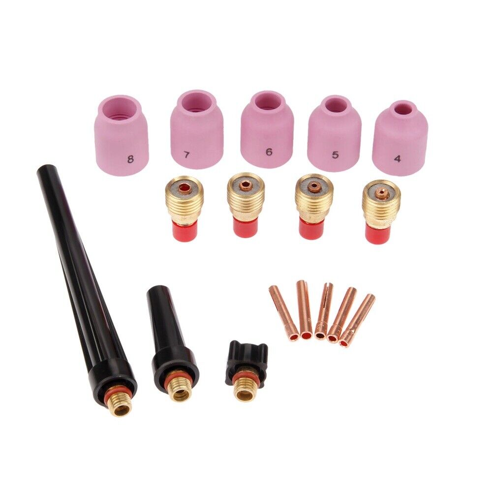 18X TIG Gas Lens Collet Body TIG Back Cap Welding Torch SR WP9 20 25 Durable Use