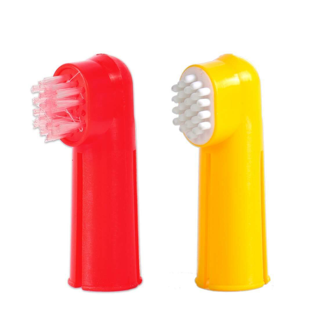 2x Pet Dog Cat Soft Finger Dental Cleaning Toothbrush Massager Teeth Hygiene Li