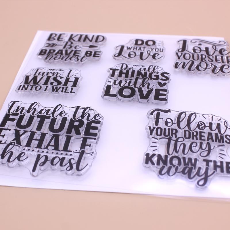 Faith Encouragement Words Clear Stamp Seal Handmade Crafts Embossing Decor