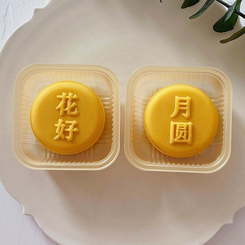 Moon Cakes Moulds Chinese Word Design Hand Pressure Fondant Decors Cookie Cutter