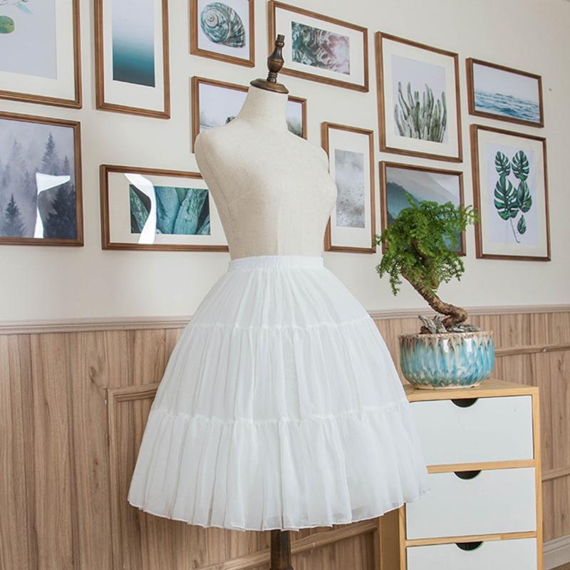Adjustable Hoop Skirt Petticoat Victorian Costume Half Slips for Women Girls