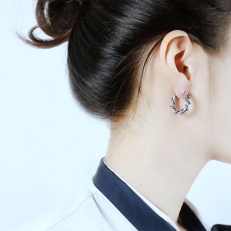 Titanium Steel Twist Hoop Earrings Commute/Dating New Year Fashion Accessories