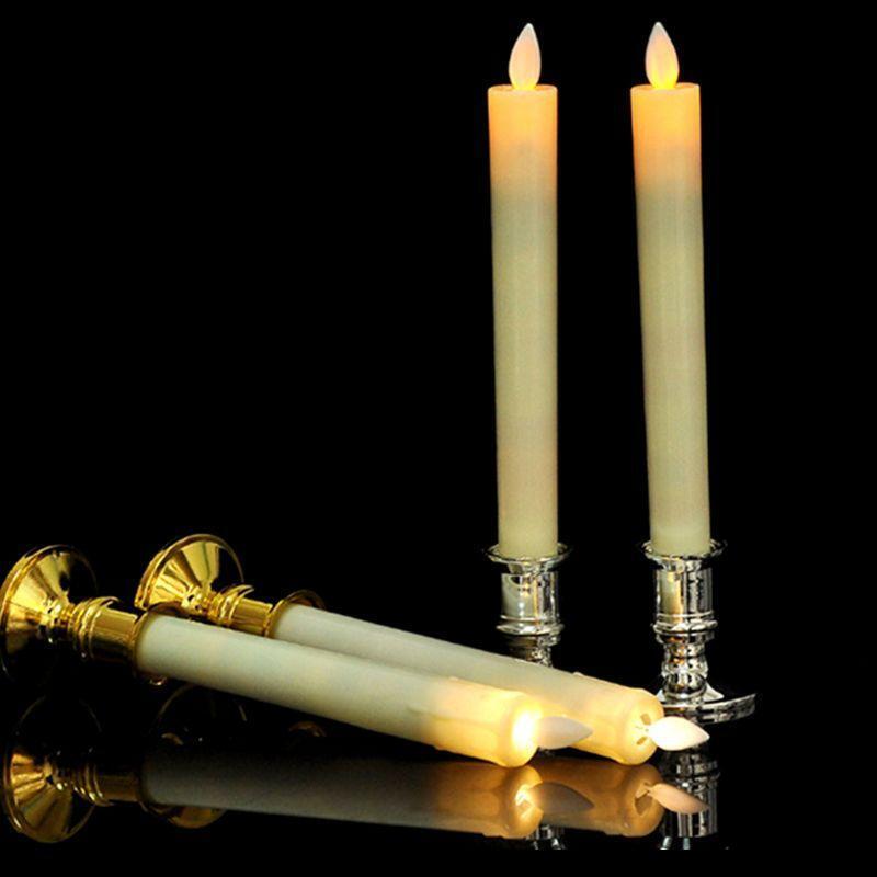 2pcs Plastic Candle Base Holder Pillar Candlestick Stand For Electronic Candles