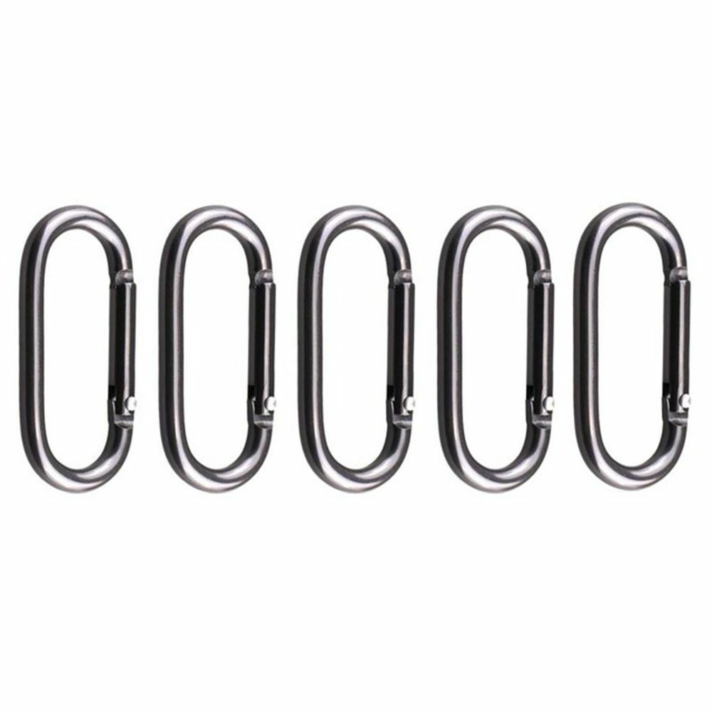 Safe Fishing Oval Metal Keychain Clip Carabiners Hooks Hanging Buckle