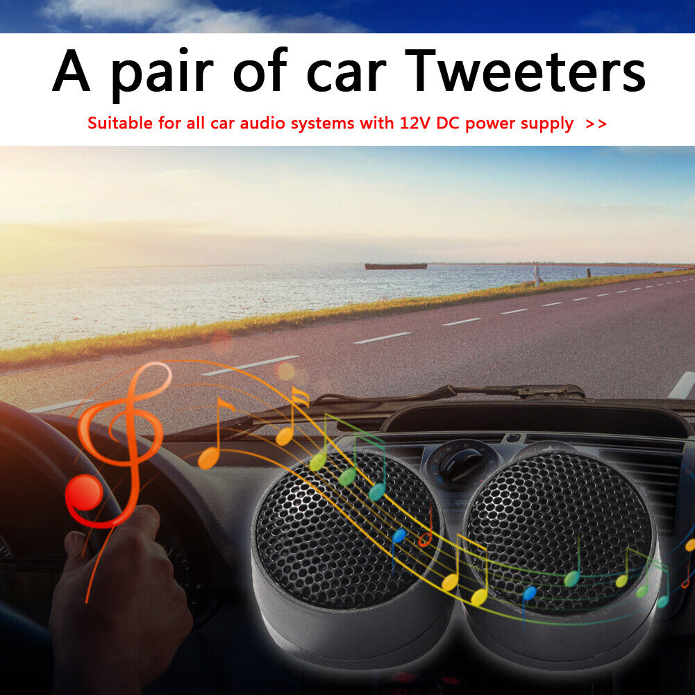 1 Pair Universal Mini Car Interior Tweeter Sensitive Stereo Speakers (S)
