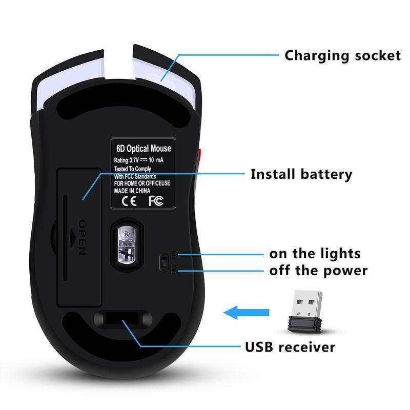 Gaming Mouse Adjustable RGB Light Sensitive Electronics Accessories for Windows