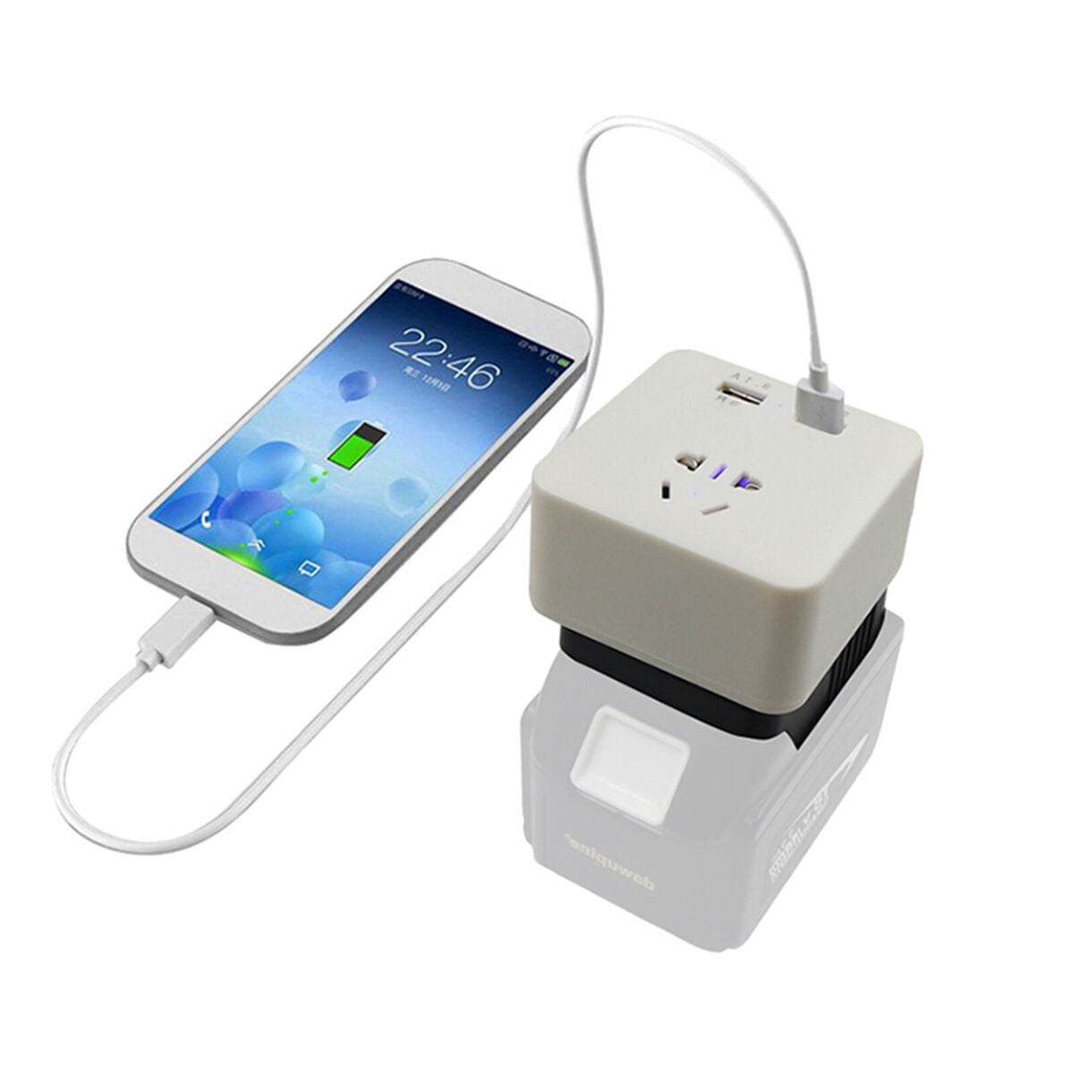 Power Inverter 220V USB Charger 60W for Makita 14.4V 18V Lithium Battery BL18xx
