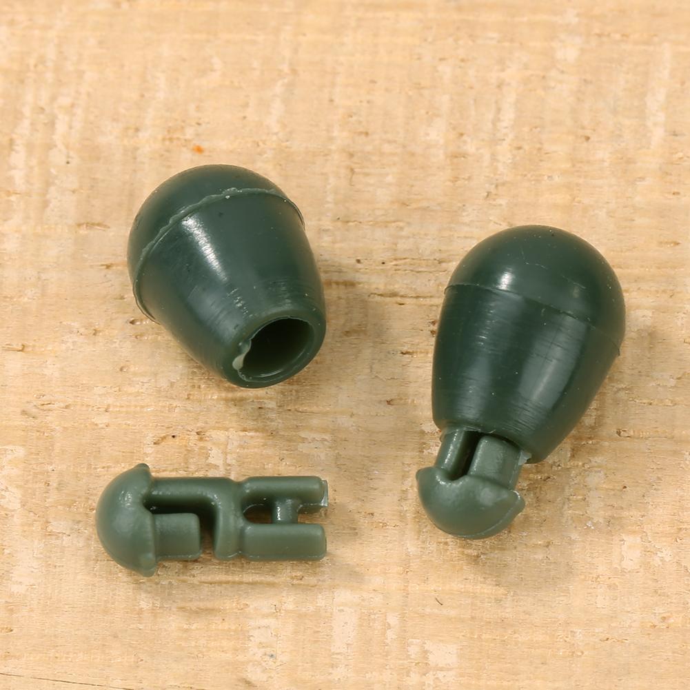 10pcs Carp Fishing Quick Change Beads Method Feeder Line Holder (S Black)