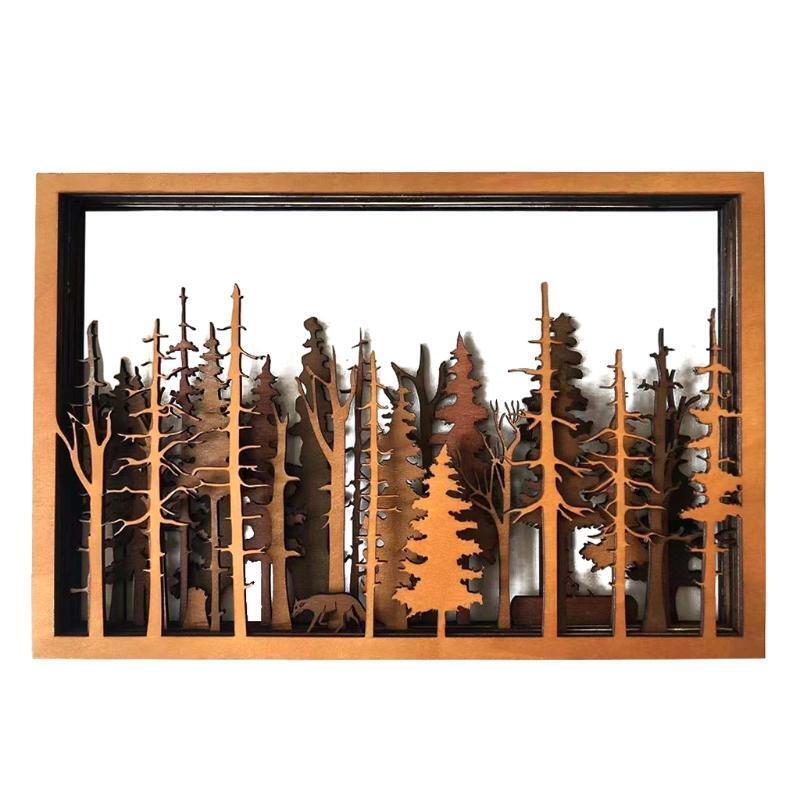 Wide Intricate Woods Wooden Wall Hanging Ornament Pendant Mysterious Hanging