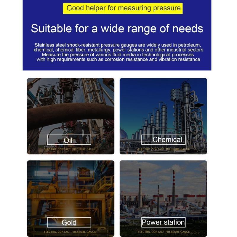 Dual Scale Economical Universal- Pressure Gauge for Fuel Air Oil Liquid Water