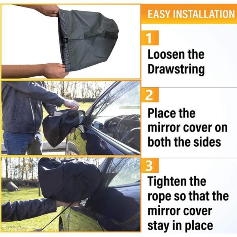 13x10.6in Car Snow Protect Cover Side Mirror Ice Sun Frost Protector Waterproof