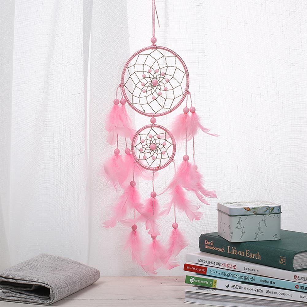 Pink Dream Catcher Girls Dreamlike Feather Dreamcatcher Home Room Decor