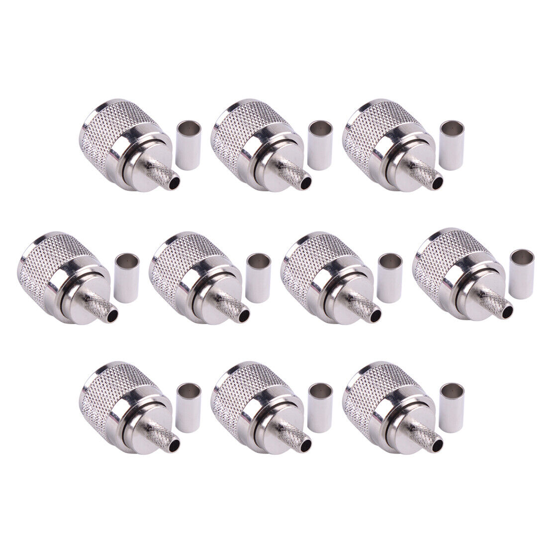 10pcs Connector UHF Male PL259 Plug Crimp Fit for RG58 RG400 RG142 LMR195 li
