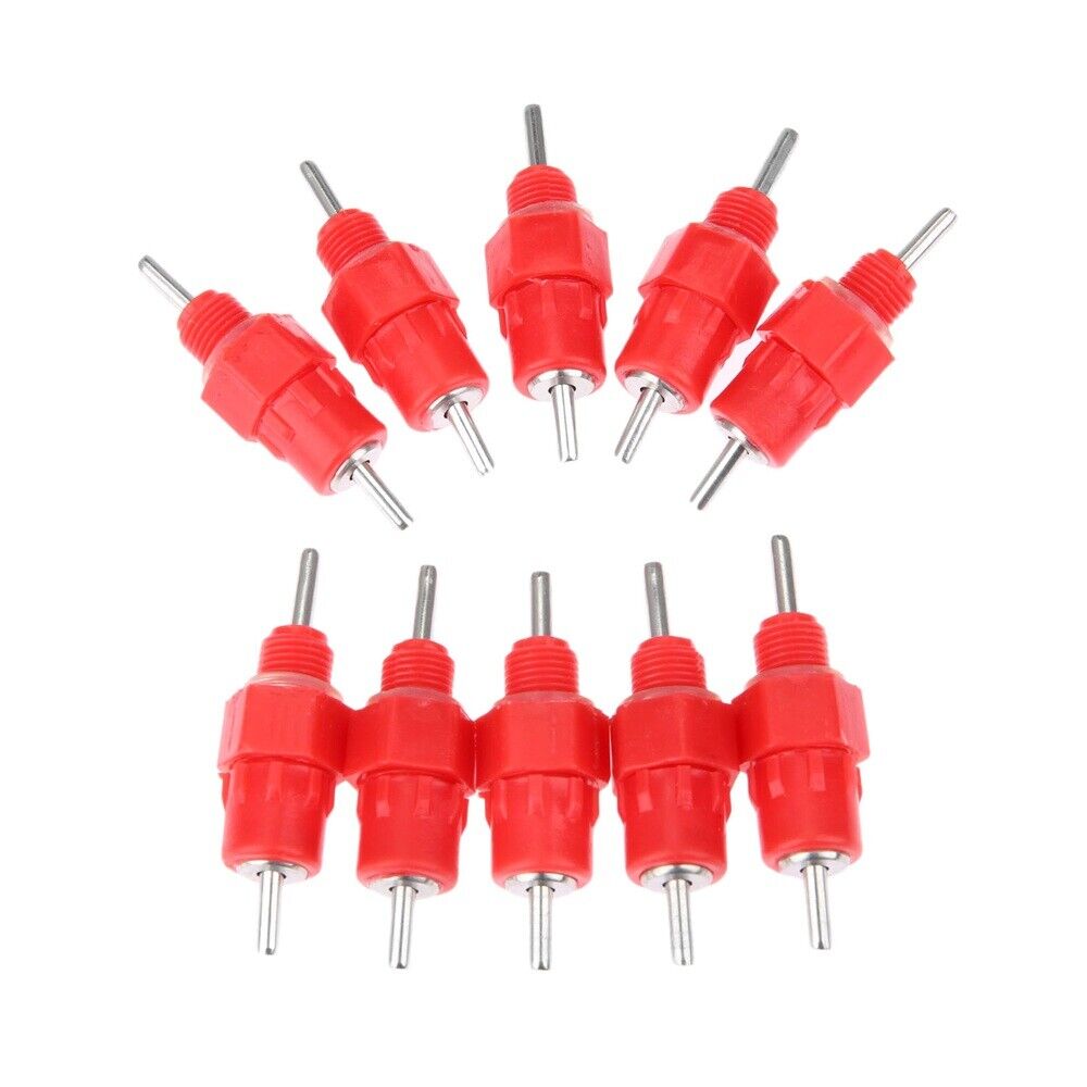 10 PCS Animal Duck Chicken Water Nipple Steel Ball Automatic Dispenser Screw