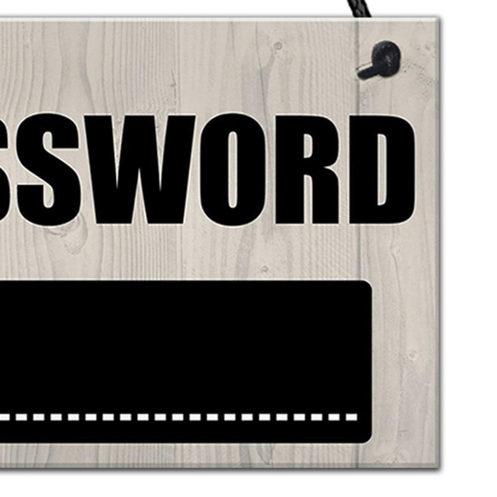 Wooden WiFi Password Hanging Board Chalkboard Internet Signal Plate Decor