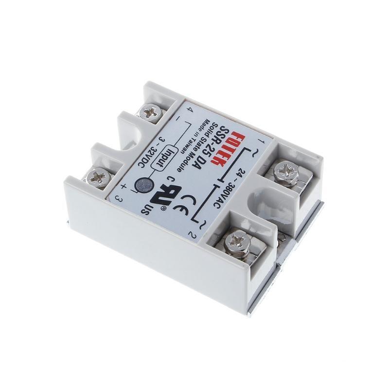 Solid State Relay Module SSR-25DA 25A 250V 3-32V DC Input 24-380VAC Output