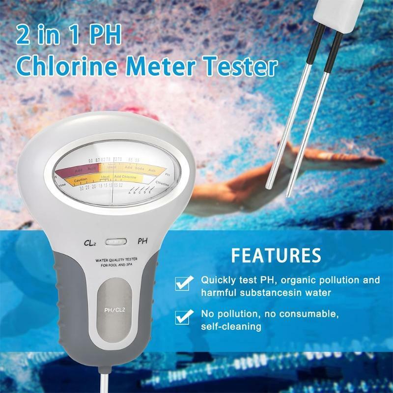 PH Chlorine Meter Tester Chlorine Water Quality Testing Device CL2 Measuring