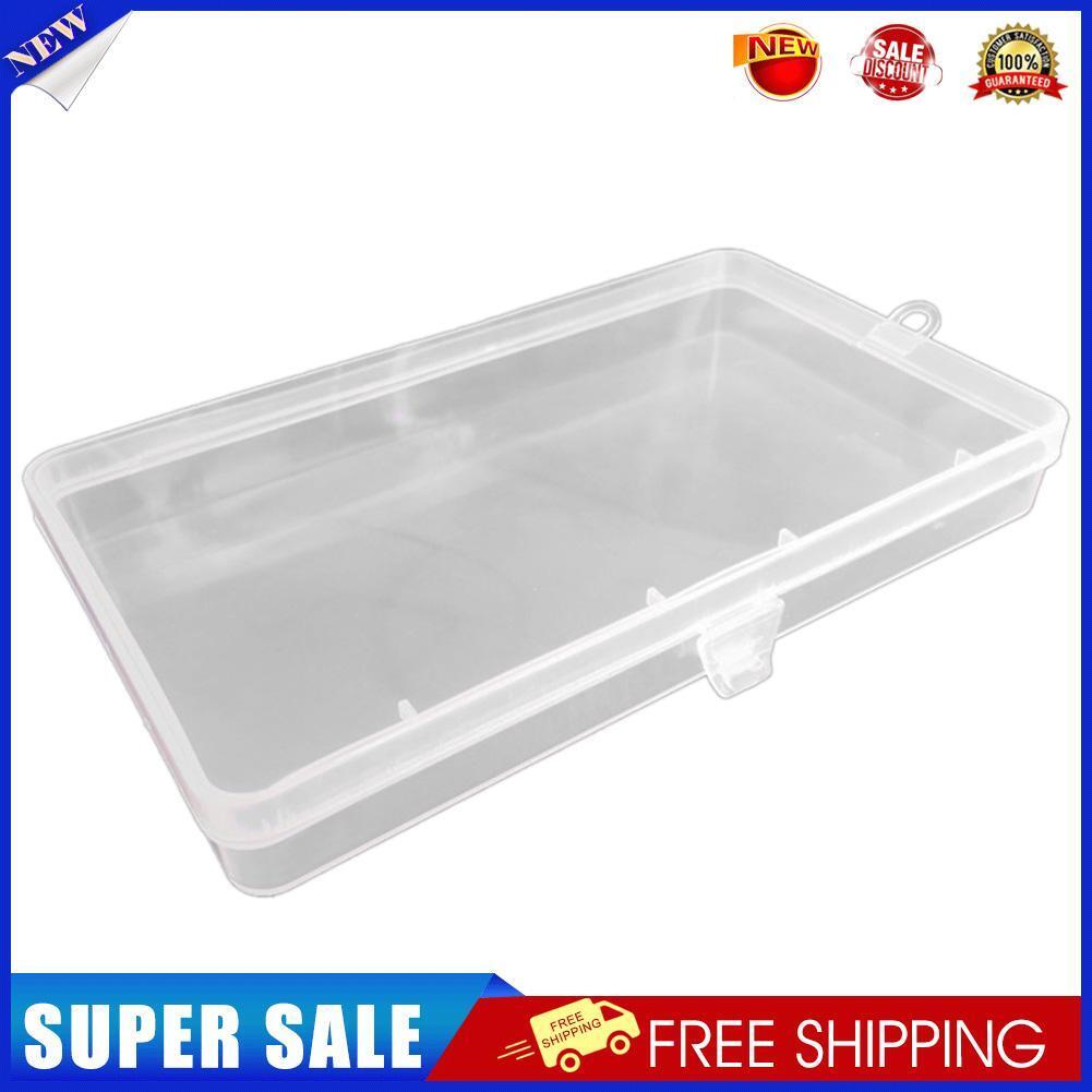 Transparent Plastic Storage Box Square Jewelry Parts Multi Functional Case